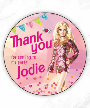 Barbie Party Bag Sticker