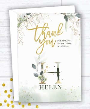 Gold effect Thank you Cards