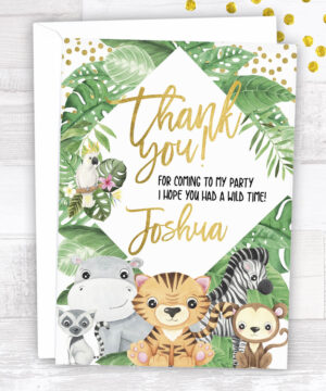 Jungle Party Thank You Cards