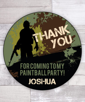 Paintball Party Bag Stickers