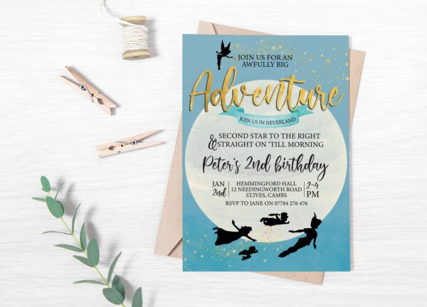 Peter Pan Party Invitations