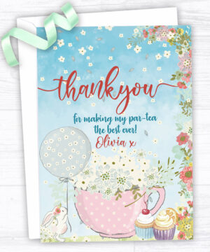 Cute Little Tea Party Thank You Cards