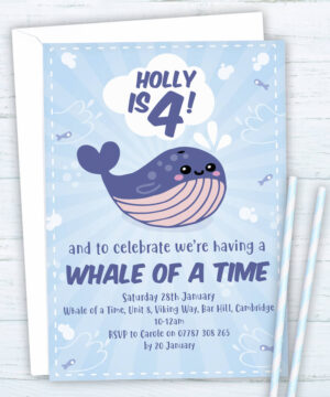 Whale of a Time Party Invitations