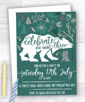 Bear Party Invitation