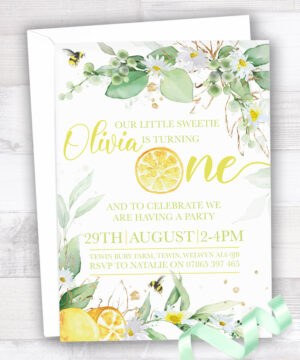 Summer Lemons Tea Party Invitations