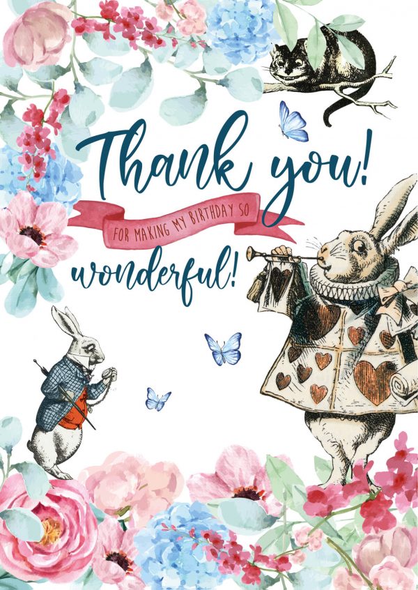 Alice in Wonderland Thank you Cards