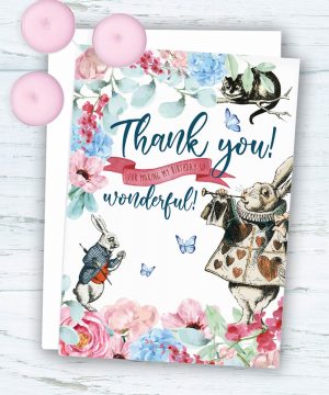 Alice in Wonderland Thank you Cards