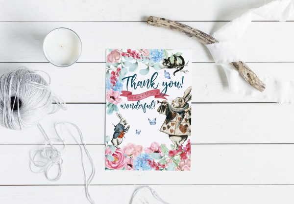 Alice in Wonderland Thank you Cards