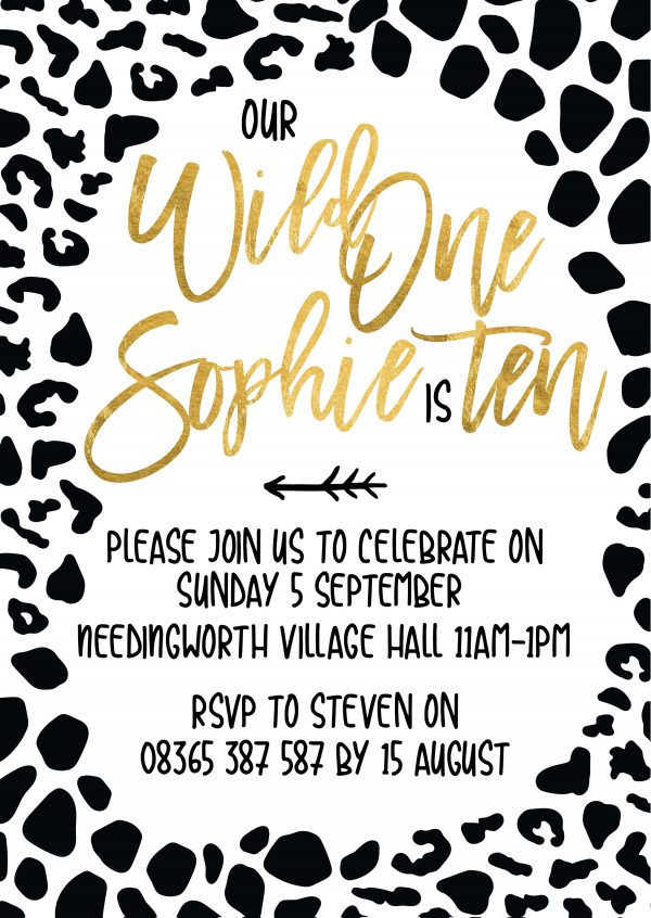 Animal Print Party Invitation