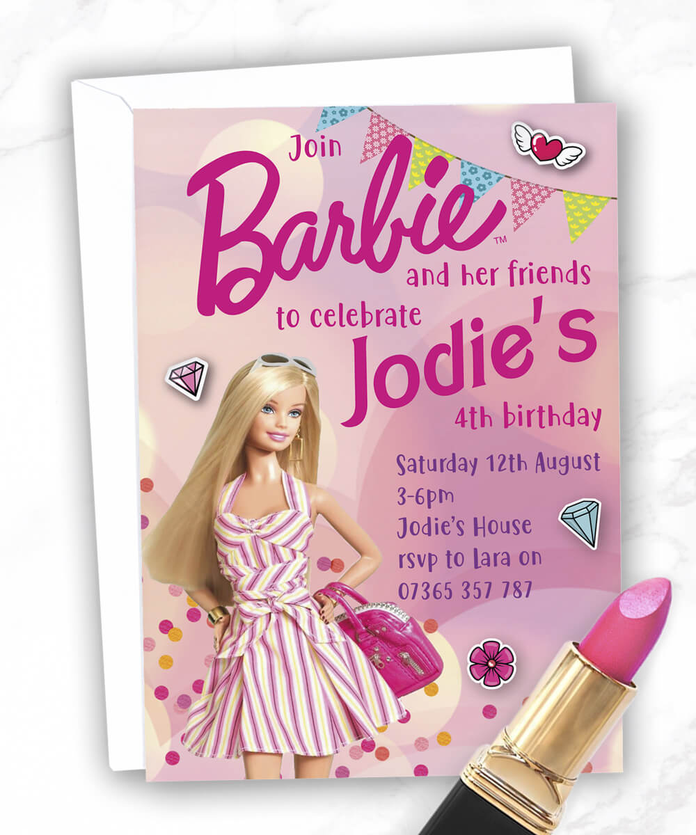 Barbie Party Invitations Party Doodle