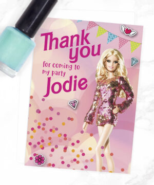 Barbie Thank You Cards