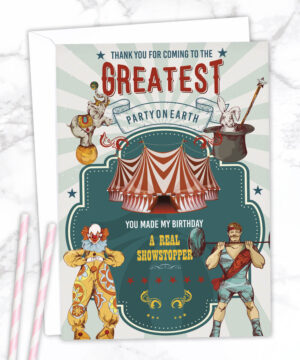 The Greatest Show Circus Thank You Cards