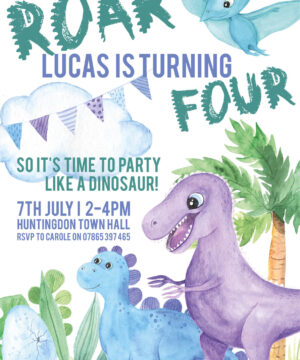 Dinosaur Party Invitations