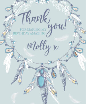 Dreamcatcher Slumber Party Thank you cards