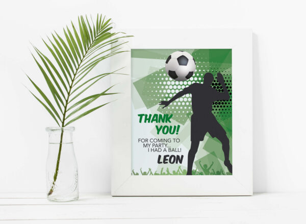 Football Party Thank you card