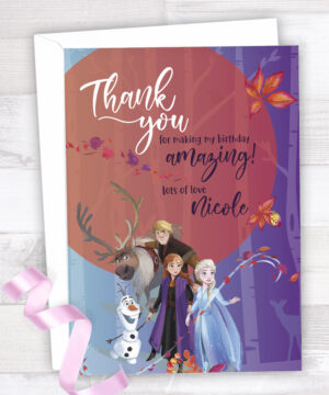 Frozen 2 Party Thank You Cards
