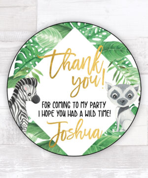 Jungle Party Bag Stickers