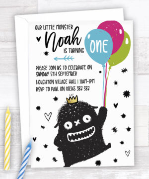 Little Monster Party Invitations