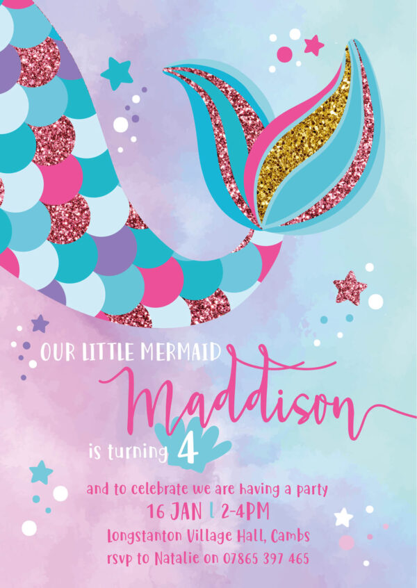 Mermaid Party Invitations