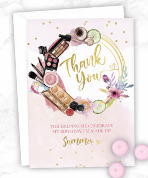 Pamper Party Thank You Cards
