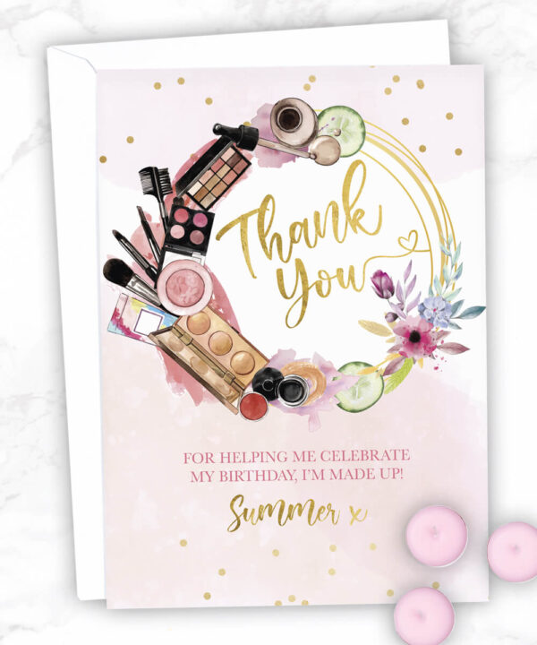 Pamper Party Thank You Cards