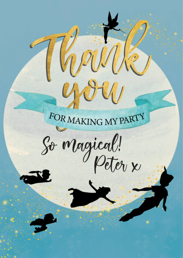 Peter Pan Party Thank You Cards