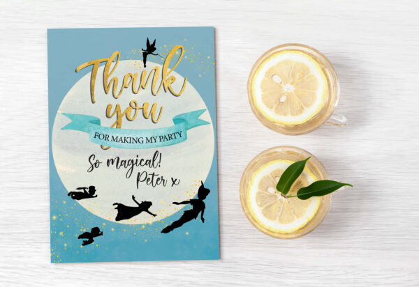 Peter Pan Party Thank You Cards