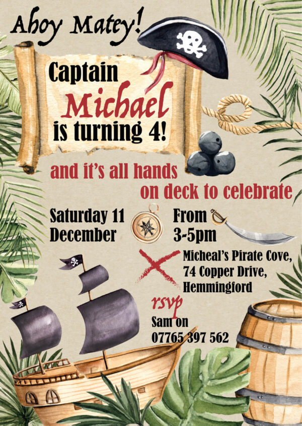 Pirate Party Invitations