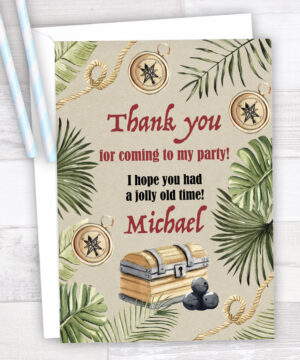 Pirate Party Thank You Cards