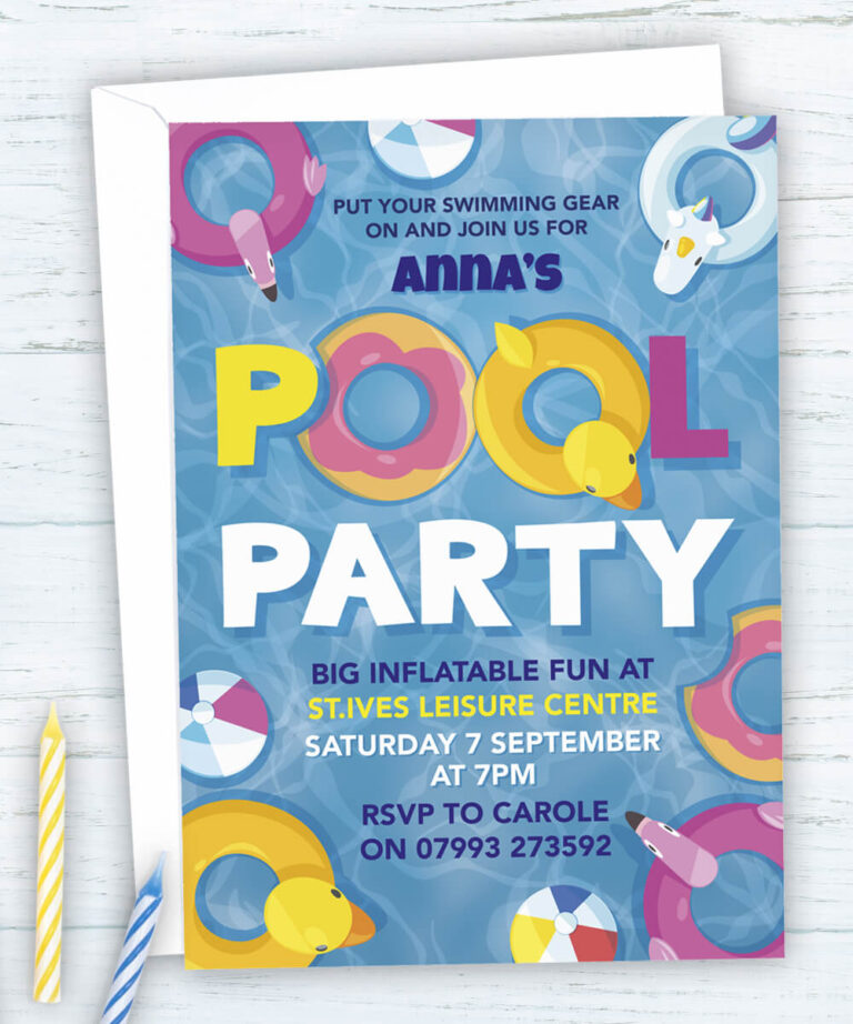 Pool Party Invitations – Party Doodle