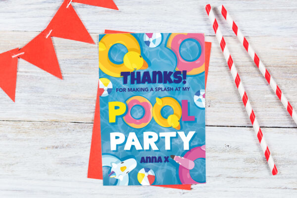 Pool Party Thank You Cards