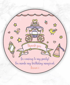 Princess Party Bag Stickers