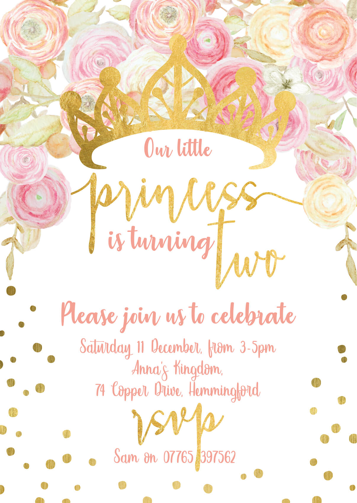 Princess Crown Party Invitations – Party Doodle