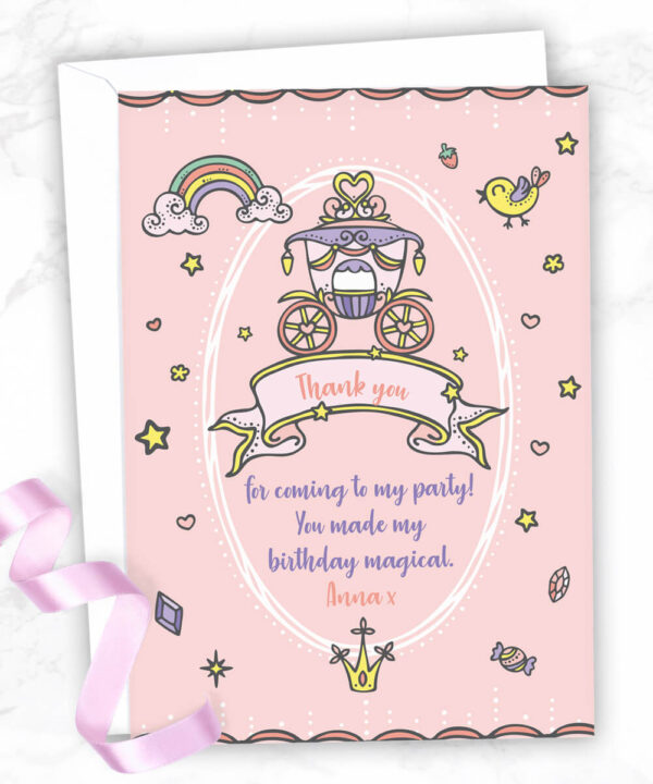 Princess Party Thank You Cards