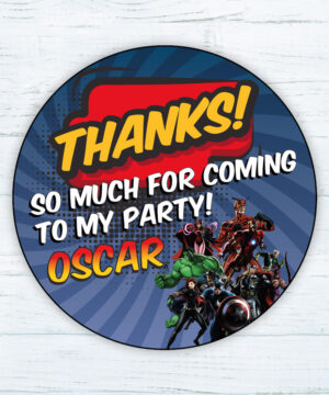 Marvel Superhero Party Bag Stickers
