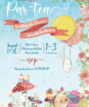 Cute Little Tea Party Invitations