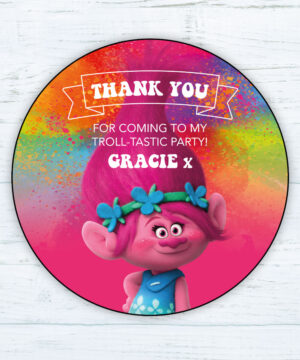 Trolls Party Bag Stickers