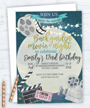 Movie Under the Stars Party Invitations