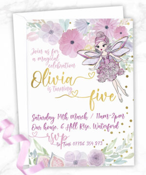 Watercolour Fairies Party Invitations