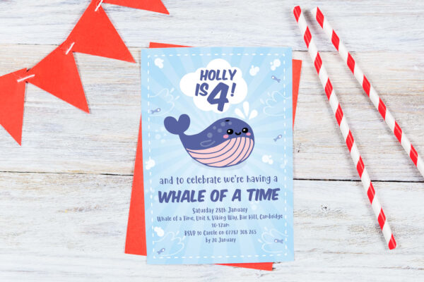 Whale of a Time Party Invitations
