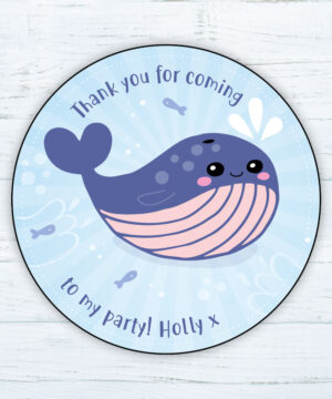 Whale of a Time Party Bag Stickers