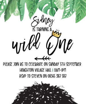 Wild One Party Invitations