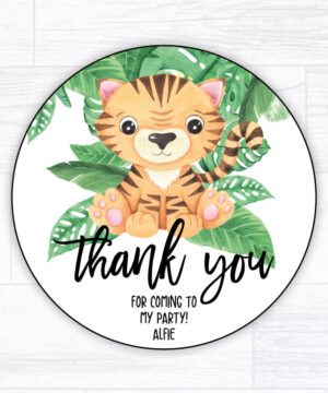 Wild Tiger Party Bag Stickers