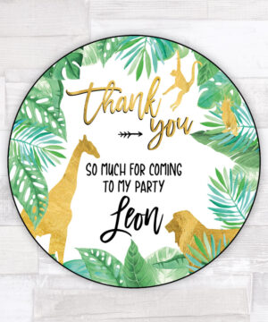 Wild Jungle Party Bag Stickers
