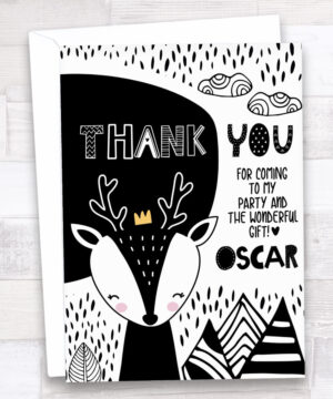 Scandi Little Animal Thank You Cards