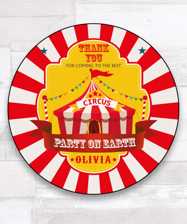 Circus Party Bag Stickers