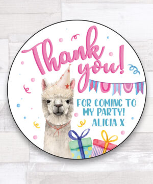 Larry Llama Party Bag Stickers