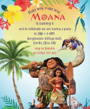 Moana Party Invitation