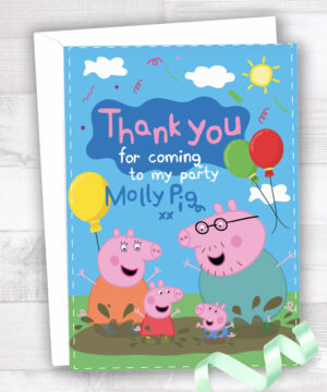 Peppa Pig Thank You Cards