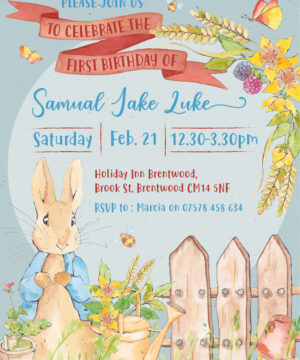 Peter Rabbit Party Invitations